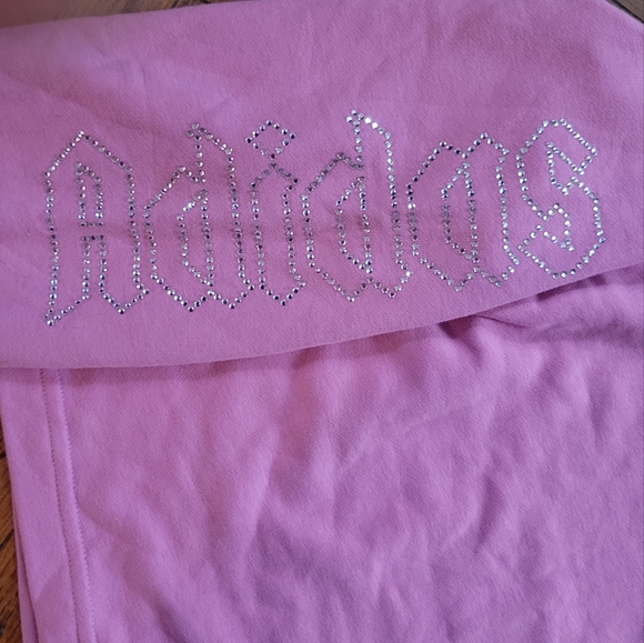 Adidas Cropped Rhinestone Sweatshirt - Picture 2 of 3